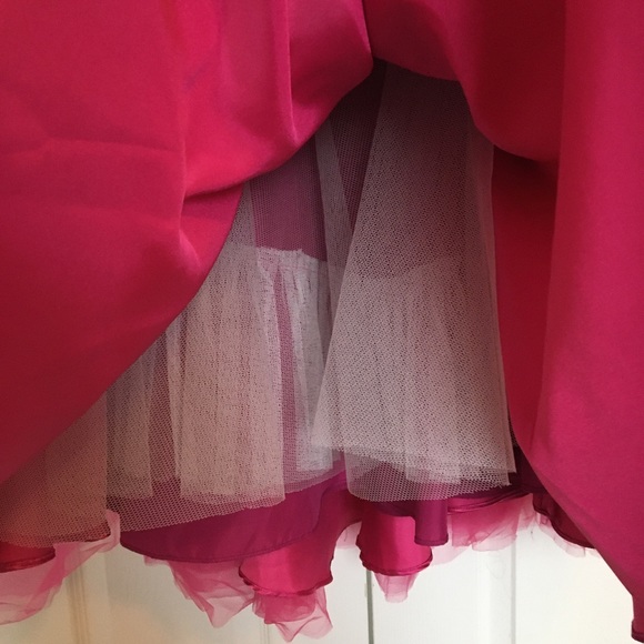 Appliqué Hot Pink Mermaid Gown, Sz 4 - Picture 15 of 16